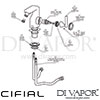 Cifial 32410T4 U TH400 Mono Bidet Mixer Dimension